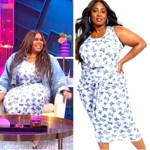 SET Nina Parker Butterfly Printed Butterfly Tank and Pencil Skirt NWT Size 2X